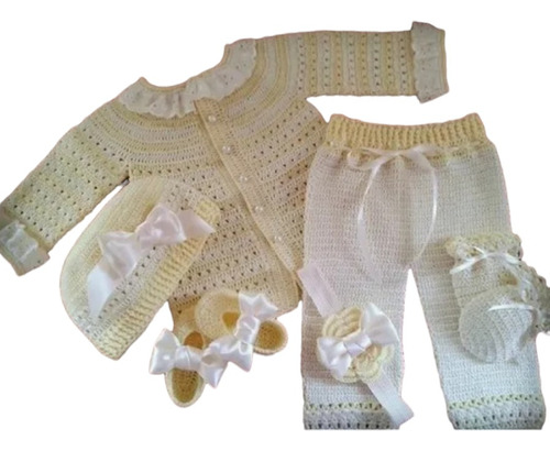 Conjunto Tejidos Para Bebe Set De 7 Pzas