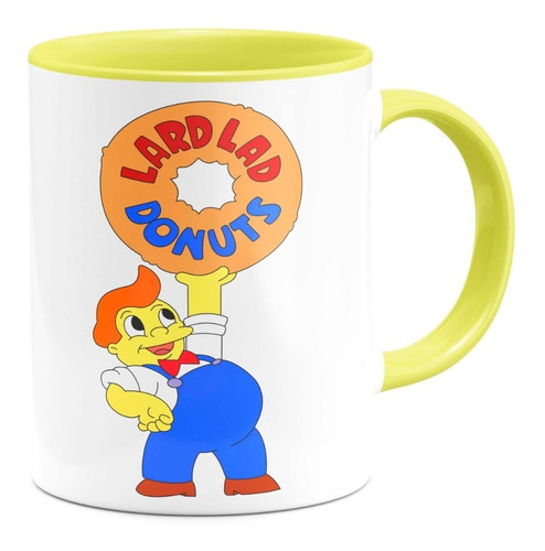 Taza Interior De Color Lard Lad Donut Los Simpson