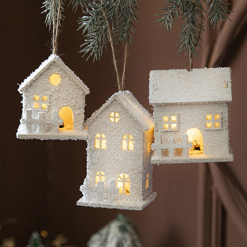 Colgante De Árbol De Navidad, Casa De Pueblo Con Estilo F