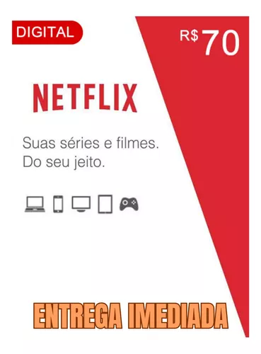 Cartão Netflix R$ 50 Reais Código Digital