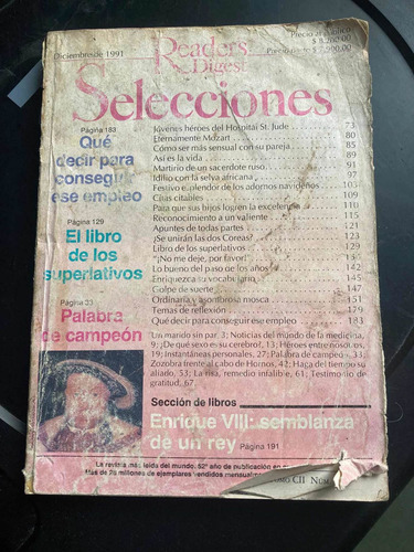 Selecciones Del Readers Digest Diciembre 1991