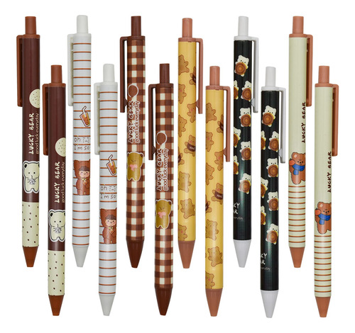 Maydahui 48 Boligrafo Gel Diseño Oso Dibujo Animado Para
