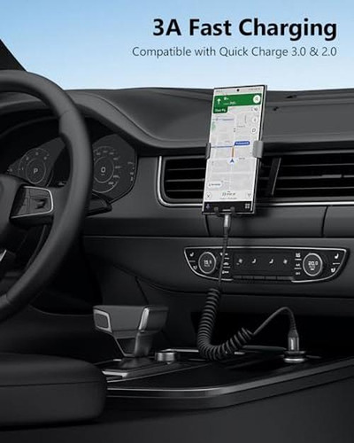 Cable Usb C En Espiral 1 Metro, Cable Usb Para Android Auto