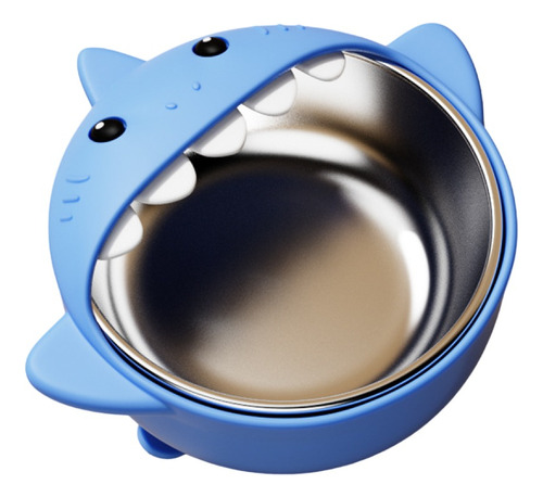 Tijela Bowl Silicone/aço Inox Infantil Formato Tubarão