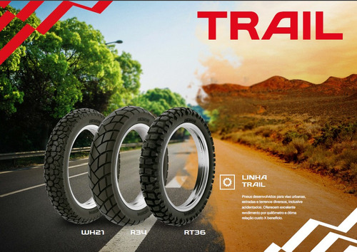 Par Pneu 90/90-19 E 130/80-17 Rinaldi R34 Bros Xre 190