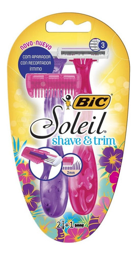 Bic Soleil Shave Maquina De Afeitar Y Trim X2 Unidades