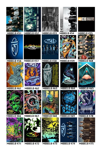 Imagem 6 de 10 de Kit 10 Impressos Fotográficos Show Poster De Bandas De Rock