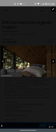 Imagen 7 de 10 de Copropiedad Venta De Cabaña Rural En Valle De Bravo De 1 Recamara Fm
