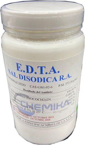 E.d.t.a. Sal Disodica Dihidratada R. A. De 500 G 