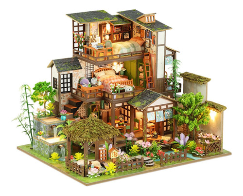 Casa De Muñecas Diy Miniatura Con Accesorios Decoración