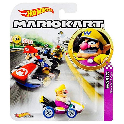 Mario Kart Wario Personaje Coche Fundido 1:64 Púrpura