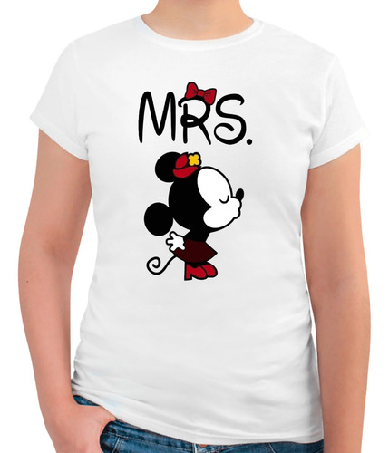 Imagen 1 de 3 de Playera Corte Para Dama Minnie Mouse - Parejas Amor