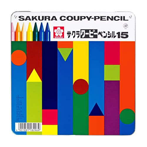 Lápices Coupy Sakura Craypas Fy15, 15 Colores, Viene U...