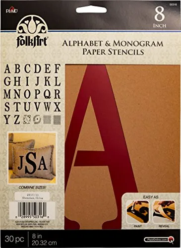 Estencil De Letras Tipografia Serif X 30 Piezas