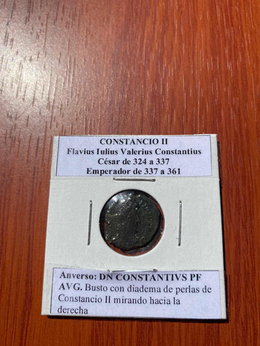 Antigua Moneda Romana Del Emperador Constancio Ii #10