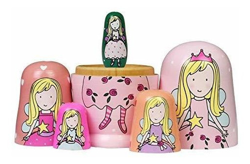 Muñecas Matryoshka De Madera Multicolor 5 Piezas Juguete
