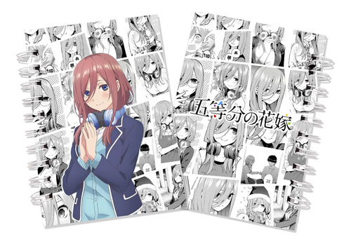 Libreta Notas A6 Anime Miku Nakano Go Toubun No Hanayome