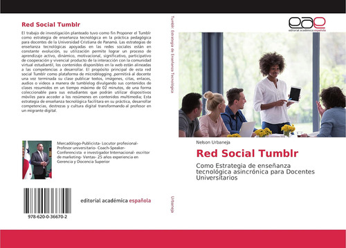 Libro: Red Social Tumblr: Como Estrategia De Enseñanza Tecno