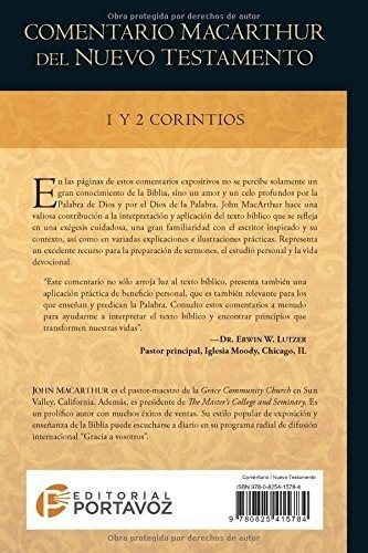 Comentario Macarthur 1 y 2 Corintios, de John MacArthur. Editorial PORTAVOZ en español