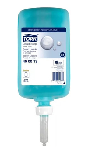 Tork Jabón Líquido Premium Cuerpo & Cabello 6 Unid / 1000 Ml