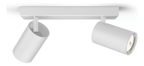 Lampara Leticia Doble Adosar Orientable Negra/blanca- Unilux