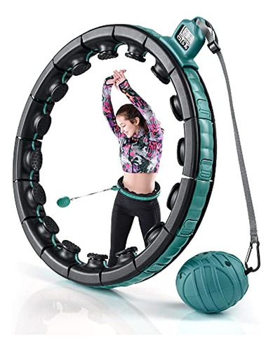 Teal Elite Hula Hoop Inteligente Con Peso Para Perdida Peso