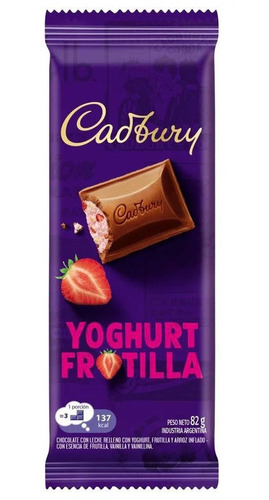 Cadbury Yogurt Frutilla 82gr - Cioccolato Tienda De Dulces