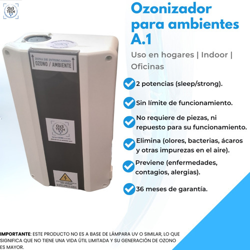 Ozonizador De Ambiente Indoor Oficinas Libre De Impurezas