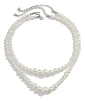 Comprar Gargantilla De Perlas De Capa Vintage Para Mujer, Perlas De