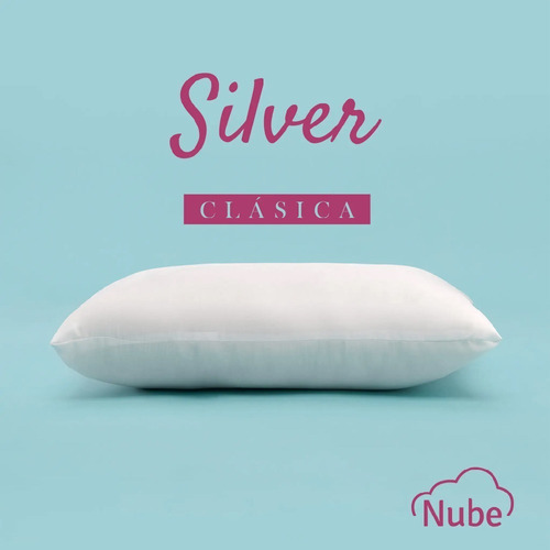 Imagen 2 de 7 de Almohada De Vellon Siliconado Nube Silver 70cm X 46cm