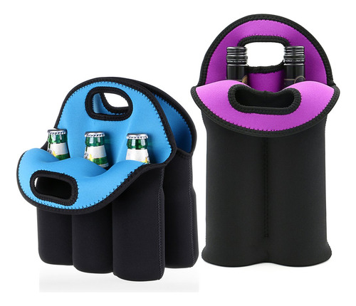 Hipiwe Juego De 2 Bolsas De Neopreno Aisladas Para Vino + P.