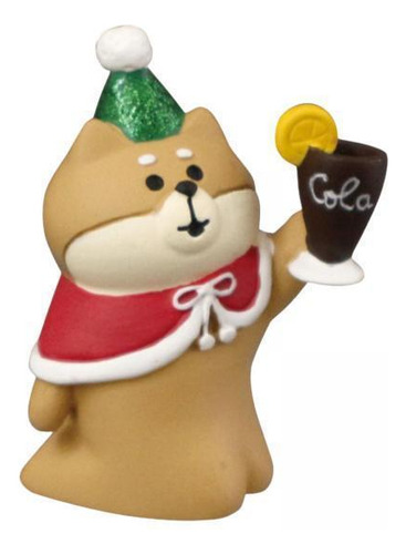 6 Estatua Navideña En Miniatura, Figura De Animal, Shiba