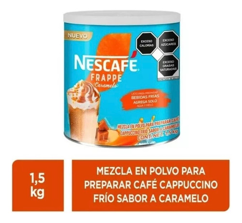Nescafé Frappé Caramelo 1.5 Kg Café Frío En Polvo Original