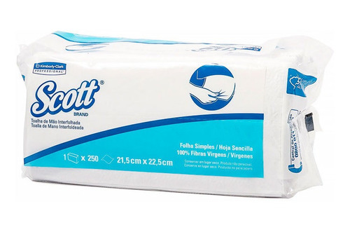 Papel Toalha Interfolha Scott C/250 Folha Simples 1 Pacote