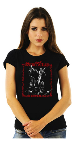 Polera Mujer Saint Vitus Live Vol 2 Metal Impresión Directa