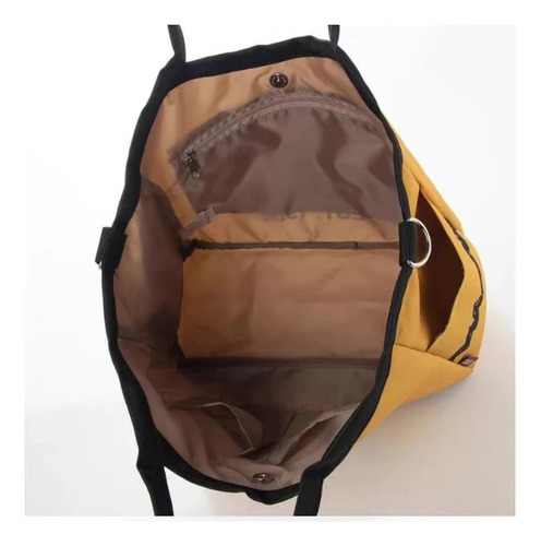 Bolsa De Hombro Mujer Dibujos Animados Multicolor. Amarillo Peanuts Níquel Negro