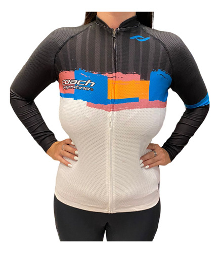 Camiseta Jersey Manga Larga Coach Dama - Ciclismo Salas