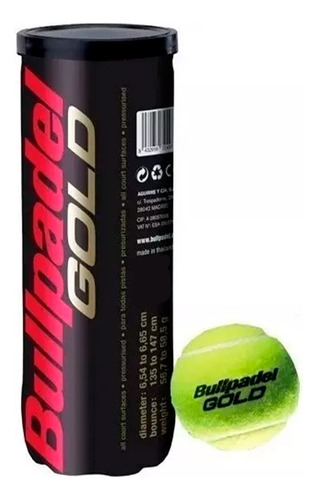 Pelota Bullpadel Tubo X3 Unisex 1023 Dash