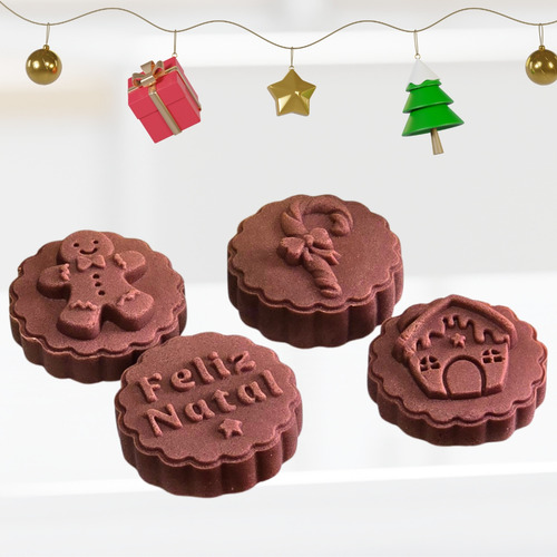 Kit Ejetor Para Biscoito Doces Ejetor Max Natal Doce 5 Peças