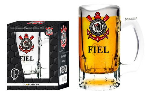Caneca Trigger Corinthians Fiel Transparente Fiel