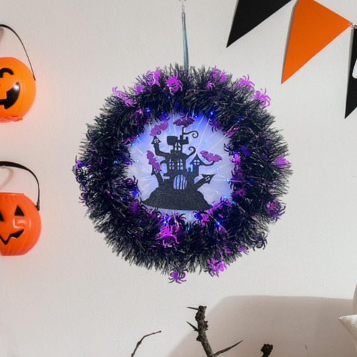 Decoração De Anel Floral De Guirlanda Artificial Brilhante