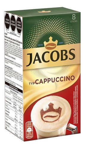 Café Soluble Jacobs Typ Cappuccino 8 Sobres De 14.4g C/u