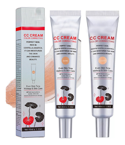 Crema Cc Coreana, Base Que Cambia De Color, 2 Unidades, 45 M