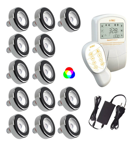 Smart Pool 90w Rgb + 13 Led P/piscina Tholz Inox 316 Rgb 6w