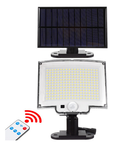 Lámpara Solar De Pared Exterior De 228 Led, Con Sensor De Lu