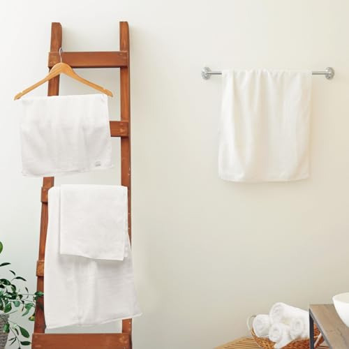 Juego De Toallas Blancas 8 Piezas 100 Algodón Suave Absorben