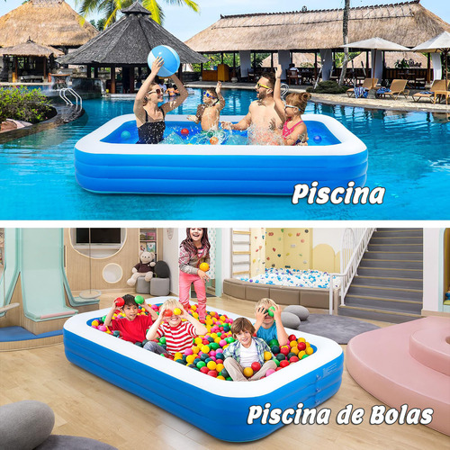 Piscina Hinchable Rectangular Familiar Fiesta Acuática