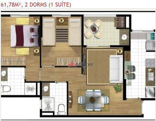 Imagem 11 de 16 de Apartamento Com 2 Dormitórios À Venda, 62 M² Por R$ 402.387,37 - Jardim Oriente - São José Dos Campos/sp - Ap0299