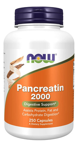 Now Pancreatina 10x 200 Mg Con Enzimas Naturales