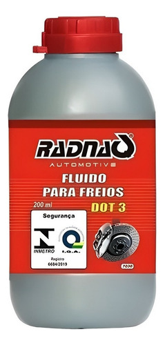 Fluído Oleo De Freio Dot 3 Radnaq 200ml